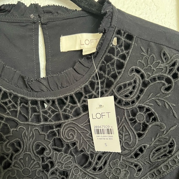 Loft Cutout Lace Yoke Blouse - Picture 4 of 8